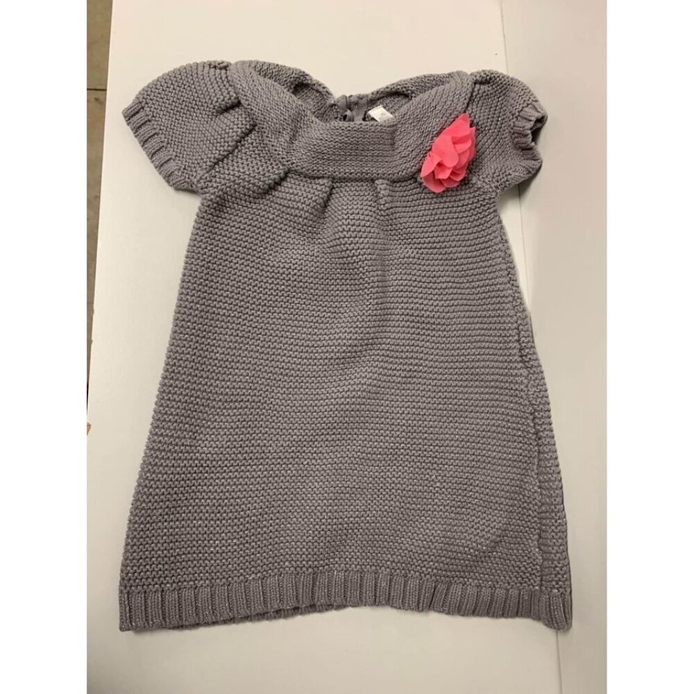 Cherokee Sweater Dress Retro Y2K Casual Boho Winter Knit Grey Toddler Girls 4T